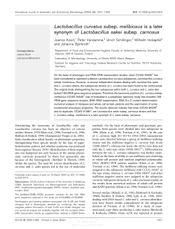 Lactobacillus curvatus subsp. melibiosus is a later synonym of