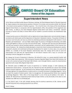 April 2014 Newsletter