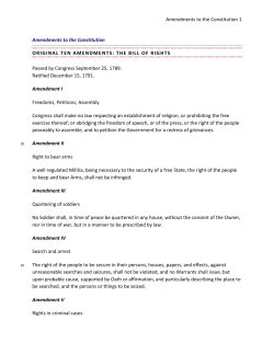 Amendments to the US Constitution