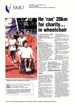 LY SMU for charity in wheelchair