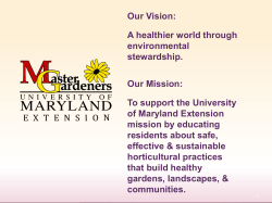 All About Peppers PowerPoint - University of Maryland Extension
