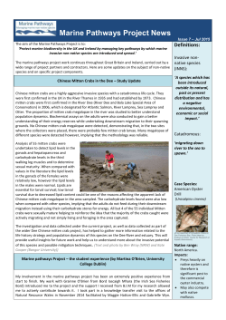 Marine Pathways Project News - GB non