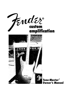 TONE-MASTER - Fender Support