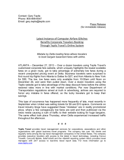 Bargain Fares Press Release