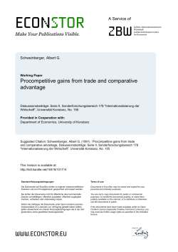 Procompetitive Gains from Trade and Comparative Advantage