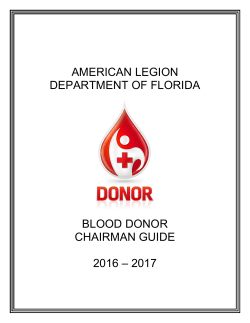 Blood Donor Chairman Guide