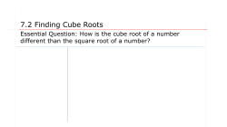 7.2 Finding Cube Roots