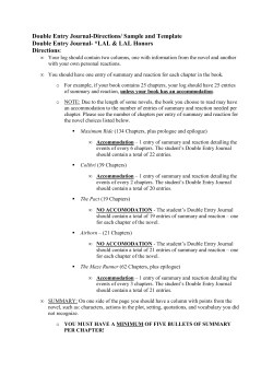 Grade 8 RPMS Summer Reading 2014