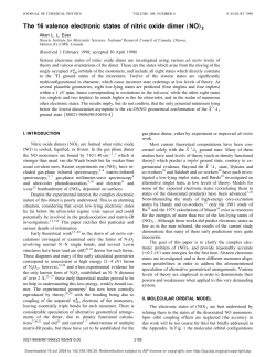 19. &ldquo;The 16 valence electronic states of nitric oxide dimer, (NO)2,&rdquo;