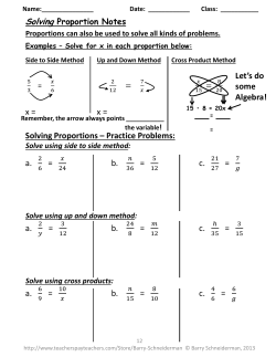 Solving Proportions