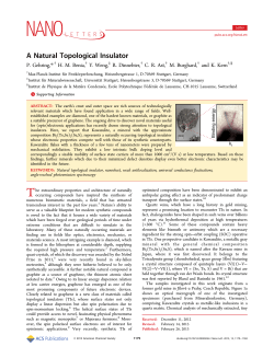 A Natural Topological Insulator