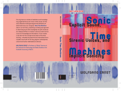 Sonic Time Machines - Amsterdam University Press