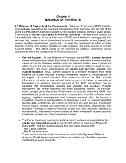 Chapter 4 BALANCE OF PAYMENTS