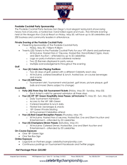 Poolside Cocktail Party - Celebrity Championship