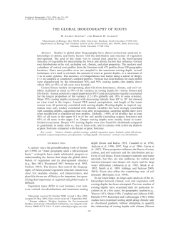 the global biogeography of roots
