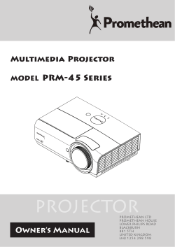 PRM-45 Owner`s Manual