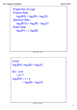 Ch 3 Logs bl 3.notebook