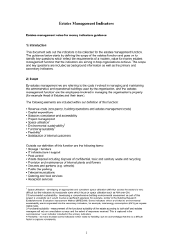 Estates Management Indicators (June 2011)