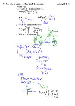 6.1 Reasoning in Algebra and Geometry Notes.notebook