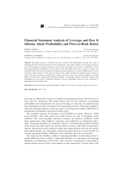 Financial Statement Analysis of Leverage and