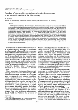 KERNER, M. Coupling of microbial fermentation and respiration