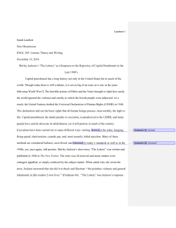 Peer Review - Writing Portfolio