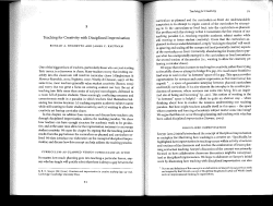 5 Teaching for Creativity with Disciplined Improvisation