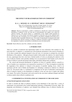 THE EFFECT OF BEACH REFLECTION ON UNDERTOW M. A. L.