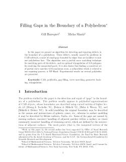 Filling Gaps in the Boundary of a Polyhedron