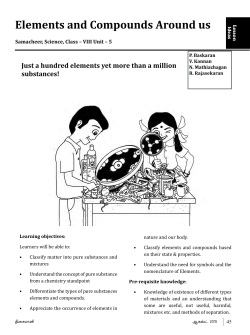 Elements and Compounds Around us