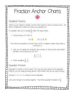 Fraction Anchor Charts
