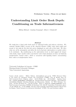 Understanding Limit Order Book Depth: Conditioning on Trade