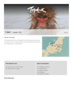 7 DAY | Japan Ski