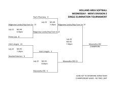 holland area softball wednesday