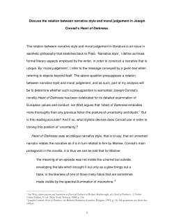 Discuss the relation between narrative style and moral