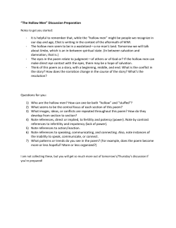 “The Hollow Men” Discussion Preparation