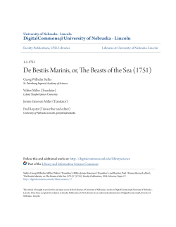 De Bestiis Marinis, or, The Beasts of the Sea