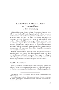 Envisioning a Free Market in Health Care