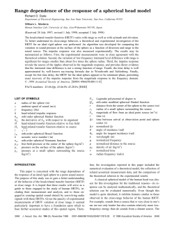 Range dependence of the response of a spherical head model
