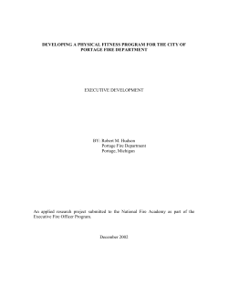 Developing a Physical Fitness Program for the City of Portage Fire