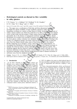 Hydrological controls on diurnal ice flow variability in valley glaciers