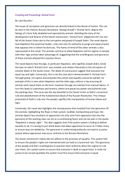 Animal Farm- Justice - Year10English-SSC