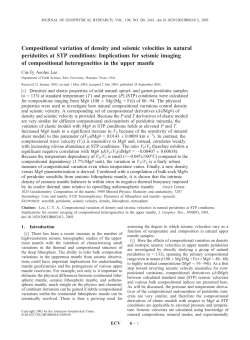 Compositional variation of density and seismic