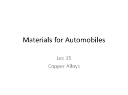 Materials for Automobiles