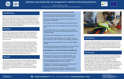 Qualitative study: Psychosocial crisis management for individuals