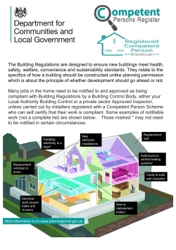 DCLG Leaflet - Competent Persons Register
