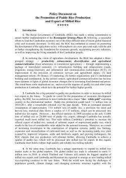 Rice Production and Export
