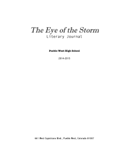 The Eye of the Storm - pueblo west high school