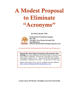 A modest proposal to eliminate acronyms