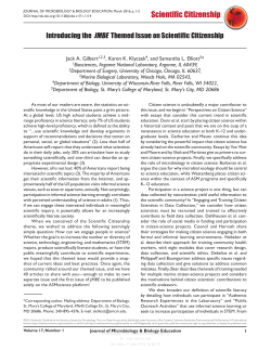Scientific Citizenship